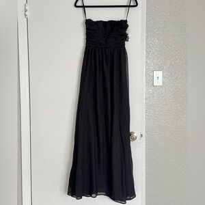 Un Deux Trois Formal Black Junior Girls Strapless Dress NWT Size 0